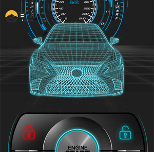 Gran oferta, botón pulsador para iniciar y detener la aplicación de teléfono móvil del motor con encendido de control del sistema de alarmas de coche sin llave BT PKE - Product Image 2