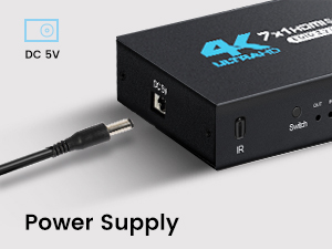 SYONG HDMI2.0b Switch 4K @ 60Hz 7X1 con control remoto IR Iron Shell Support Dolby Vision, HDR10 para Xbox, PS5/4, Laptop, PC - Product Image 2