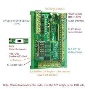 8AI-8DI-8DO multifunzione IO modulo di espansione per ARDUINO NANO v3. 0 RS485 Modbus RTU Open PLC LED sensore di tensione di corrente - Product Image 3