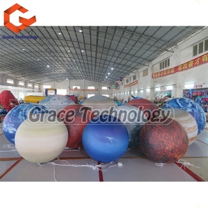 Customized <strong>LED</strong> Lighting Inflatable Moon, <strong>Earth</strong>, Mars, Saturn Solar System Nine Inflatable Planet Balloon for Decoration