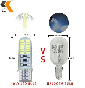 Yüksek güç geniş genişliği plaka işık T10 3014 24SMD Strobe silikon ışık sabit ışığı + flaş - Product Image 6