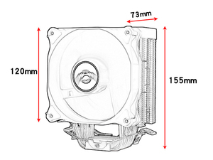 QiuzAim 120mm LED Fans CPU Cooler Copper Heat Sink AM4/LGA2011 Sockets Silent ARGB 6 Heat Pipe for <strong>Custom</strong> <strong>Computer</strong> Tower <strong>Builds</strong> - Product Image 6