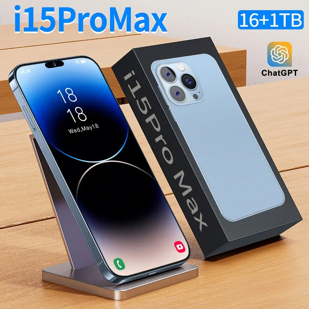 Мобильный телефон Clone I Phone I15 телефон Версия 15 Pro Max смартфон 6,8 дюймов 16 + 1 т Мобильный телефон Android новое поступление