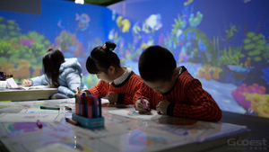 Ấn tượng ma thuật biển tương tác sóng ba chiều chiếu hiển thị trong nhà/ngoài trời trẻ em Kim loại thiết bị quảng cáo Bình Minh - Product Image 5