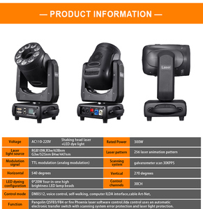 Xlighting ไฟเลเซอร์สำหรับเวที DJ โหมดควบคุม DMX512 xlighting 5/8/10W ZOOM Focus rgw LED 30CH ฟังก์ชั่น All-in-One - Product Image 6