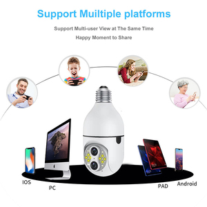 Bombilla LED E27 de 1080P, cámara inteligente tuya de 360 grados, detección humana, alarma de conexión, visión nocturna colorida, cámara ip inalámbrica - Product Image 4