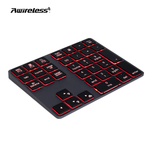 Aluminum Numpad 7-Color Backlit Bluetooth 5.0 Wireless Number Pad Slim 34Key Rechargeable <strong>Numeric</strong> Keypad - Product Image 1