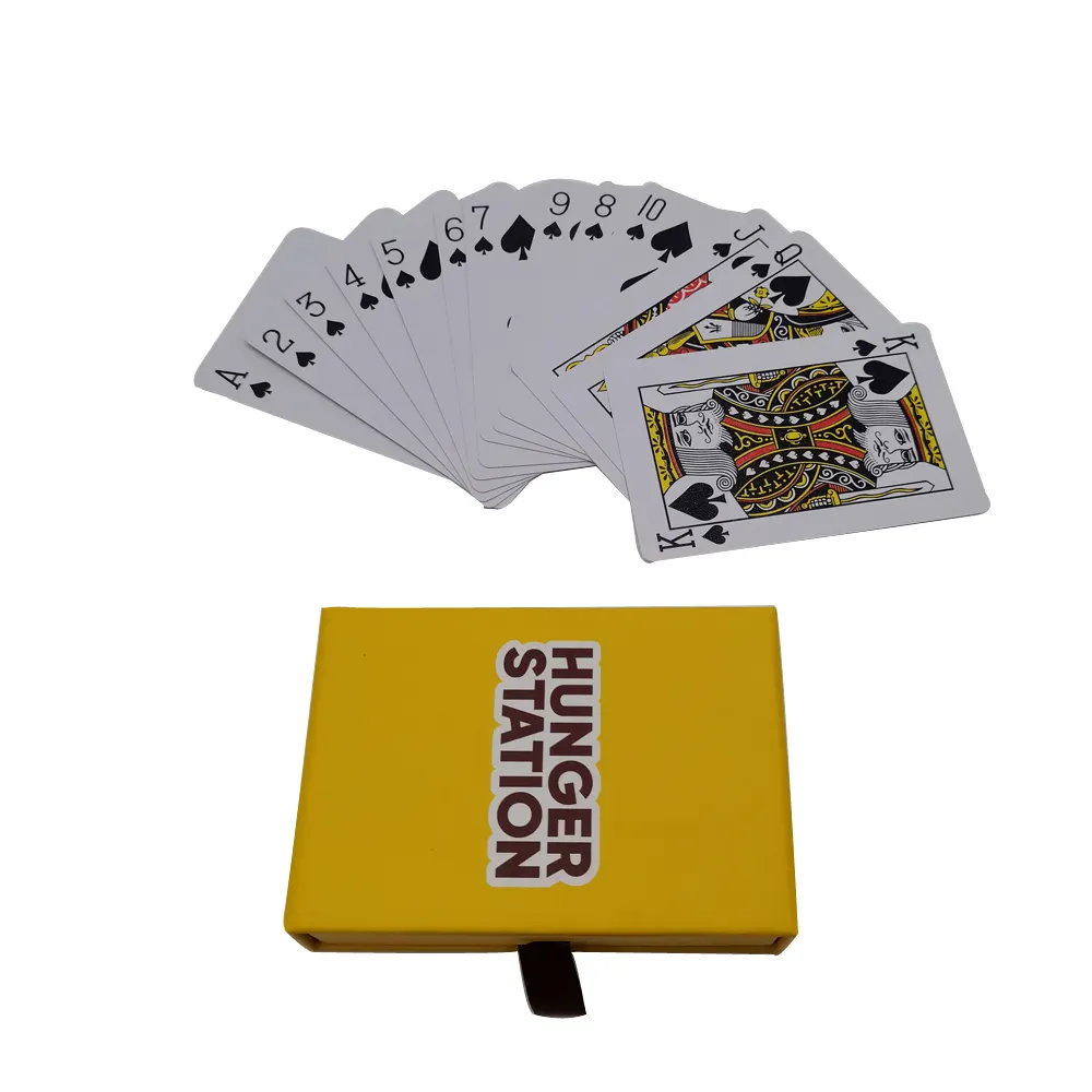 Özel iş plastik kartlar PVC kartlar baskı su geçirmez tam renkli baskılı Poker iskambil kartları