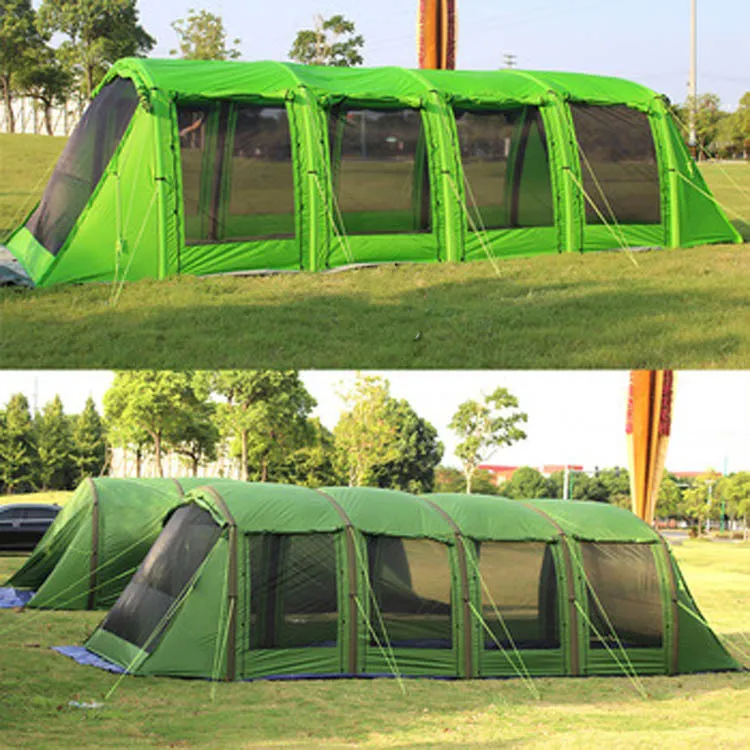 Top grüne Familien zelt pumpe Wasserdichtes Zelt mit Camping bett Aufblasbares Zelt im Freien