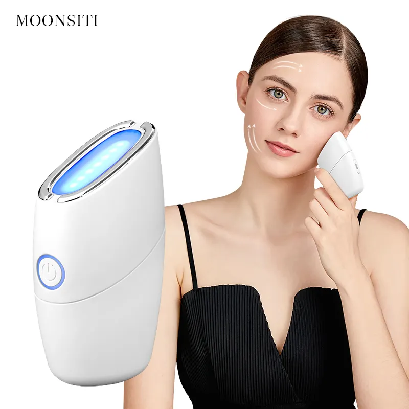 Home Use 3 Color Vibration Beauty Skin Care Facial Tightening Massager Red Light Therapy Microcurrent Lift Neck Massage Device