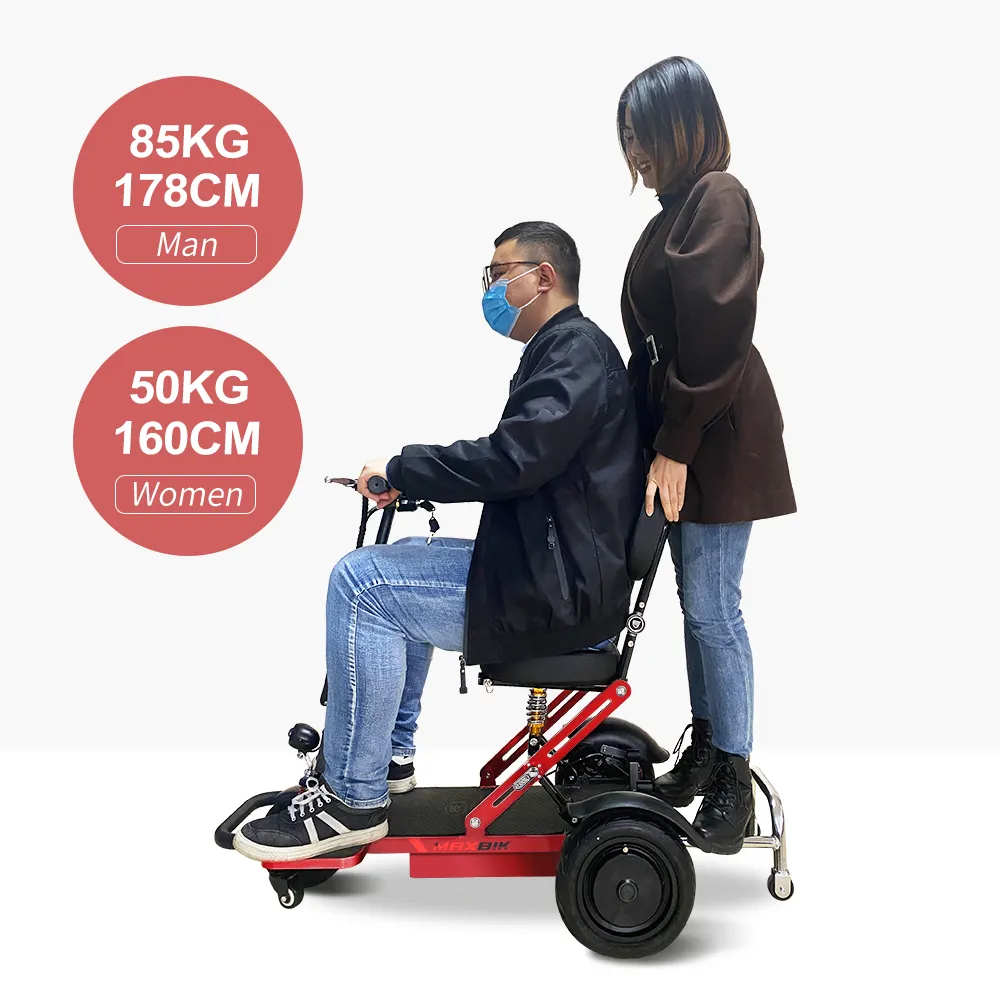 Scooter de mobilité à 3 roues pour personnes âgées à vitesse rapide