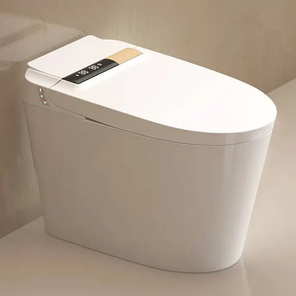 White Color Floor Mounted Electric Sniatry Ware Intelligent Inodoro Bathroom Automatic Water Closet Ceramic Smart Toilet Bowl