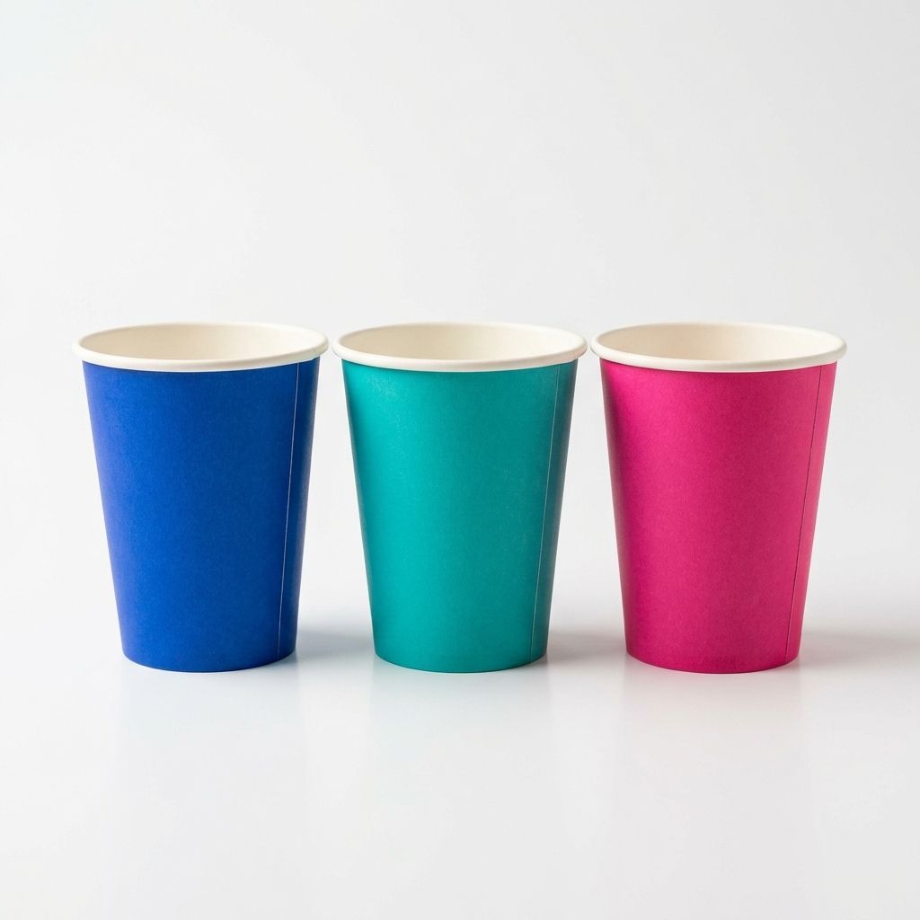 Pink & Blue & Green Cups