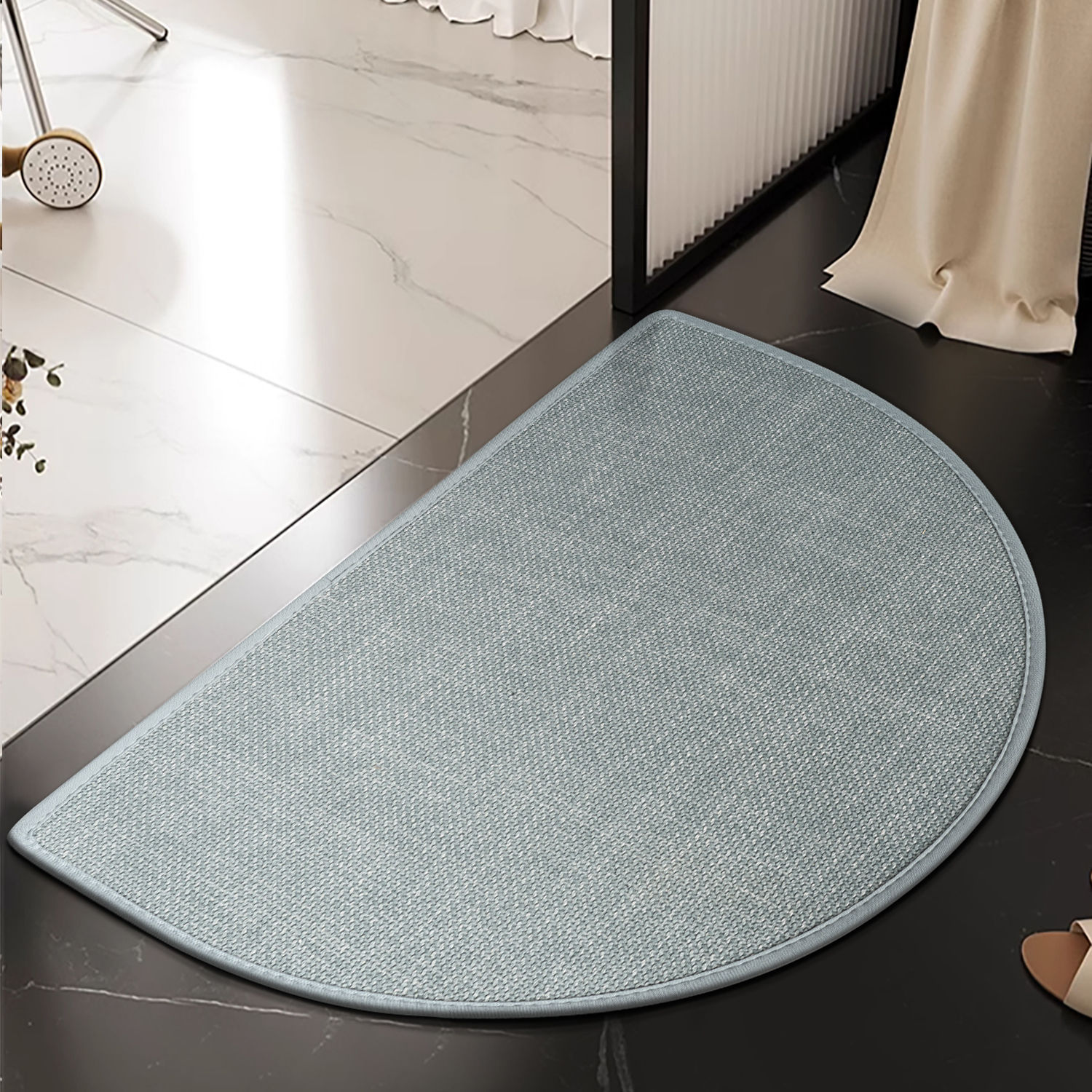 Tejido elegante - semicírculo - azul claro