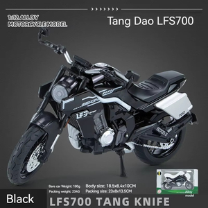 1:12 ölçekli Diecast TANG bıçak LFS700 Motor modeli ses işık ön tekerlek direksiyon süs Metal modeli motosiklet alaşım modeli - Product Image 5