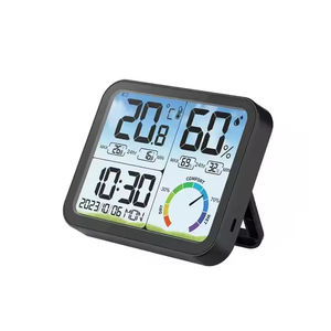 Nueva pantalla a Color LCD temperatura humedad medidor termómetro higrómetro con temperatura reloj despertador tiempo Sensor alimentado por batería - Product Image 5