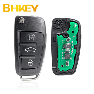 For <strong>Audi</strong> A1 2010-2014 Q3 2011-2014 TT2006-2010 R8 2009-2010 3 Buttons Flip Car <strong>Key</strong> 433Mhz 8X0837220D 8X0837220 ID48 Chip - Product Image 1