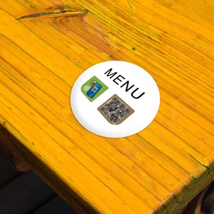 Etiqueta de menú NFC de código QR de material de PVC impermeable para menú NFC de restaurante - Product Image 5