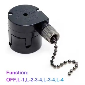3A 250VAC 6A 125VAC ZE-208S5-1T tavan vantilatörü regülatörü 5 hız kontrolü elektrik çekme zinciri ışık anahtarı - Product Image 3