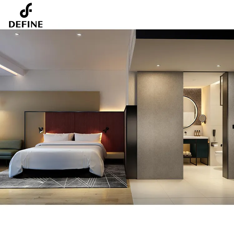 Cinq étoiles de qualité, Design contemporain, moderne, Commercial, chambre d'hôtel, confort, meubles d'hôtel