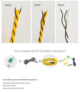 Detección de fugas de agua sin ubicación Un juego: Detector + cable principal + cable sensor de 5 metros