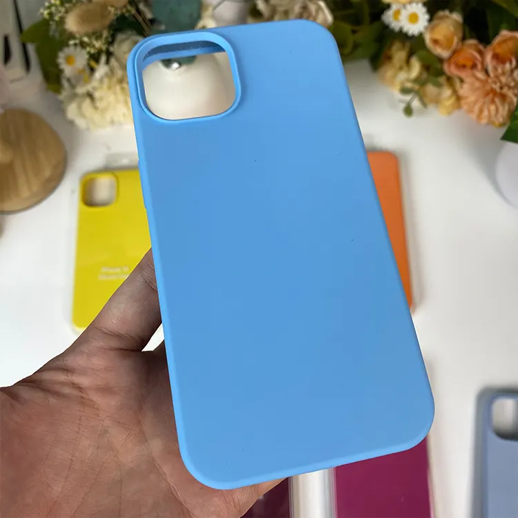 soft silicone cell phone case for Iphone 14 plus 13 12 11 pro xr xs 7 8 for apple silicone case for I phone 15 16 pro max shell