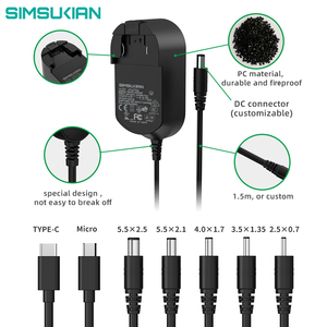 14.5v 2.5a可互换型ip44电源适配器intertek多国winna切换适配器，用于led - Product Image 2