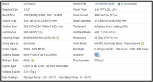 LP156WF4-SLB2 LP156WF4-SLB3 LP156WF4-SLB5 LP156WF4-SLB6 LP156WF4-SLB7 LP156WF4-SLC1 15.6 inch LCD màn hình hiển thị IPS Bảng điều chỉnh - Product Image 5