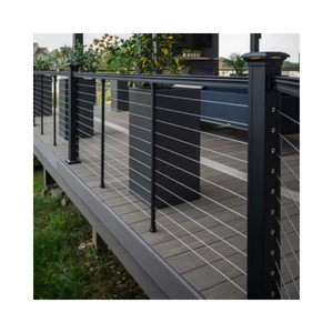 Metall Schwarz Baluster Geländer Handlauf Balustraden Handläufe <span class=keywords><strong>Deck</strong></span> Draht pfosten Kabel Treppe Edelstahl Baluster Stahl geländer