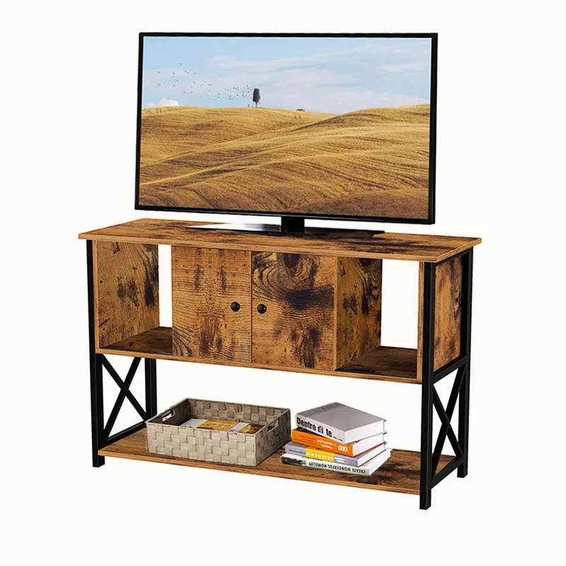 Muebles de diseño al por mayor VASAGLE mesas de televisión muebles de sala de estar estante de TV simple