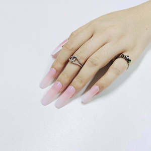2021มาใหม่ค่อยเป็นค่อยไปเปลี่ยนแปลง Ombre กดออกแบบบนเล็บเคล็ดลับปลอมกดบนเล็บ - Product Image 6