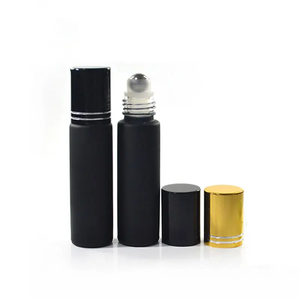 10 ml Small <strong>Y</strong> Oung Living <strong>Perfume</strong> Roll-on Bottle 10ml Frosted Matte Black Crystal Essential Oil Roller Ball Roll on Glass Bottle - Product Image 3