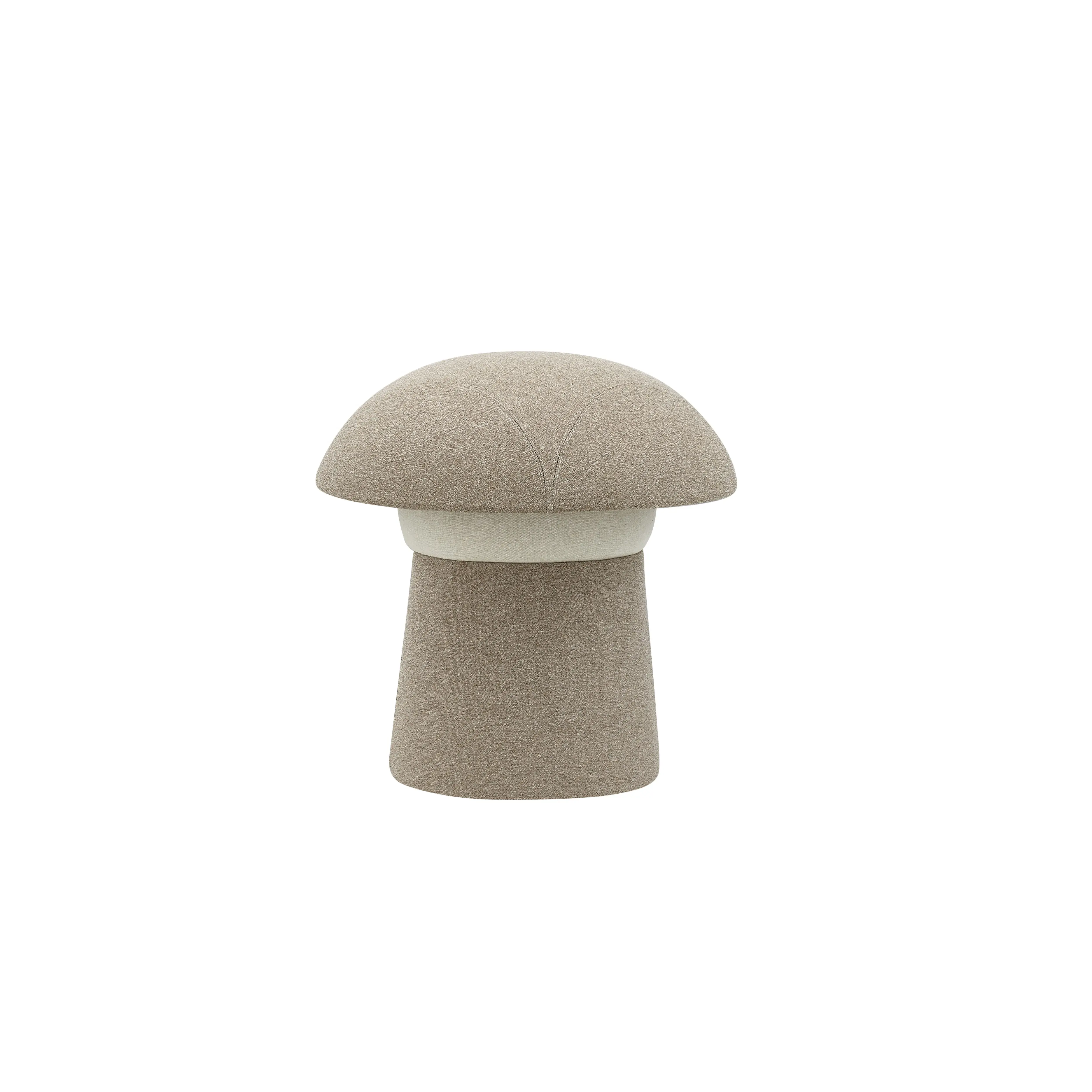 Home mobiliário sala cadeira estofos cogumelo forma fezes esperando pufe público molde espuma tecido pufe assento OEM