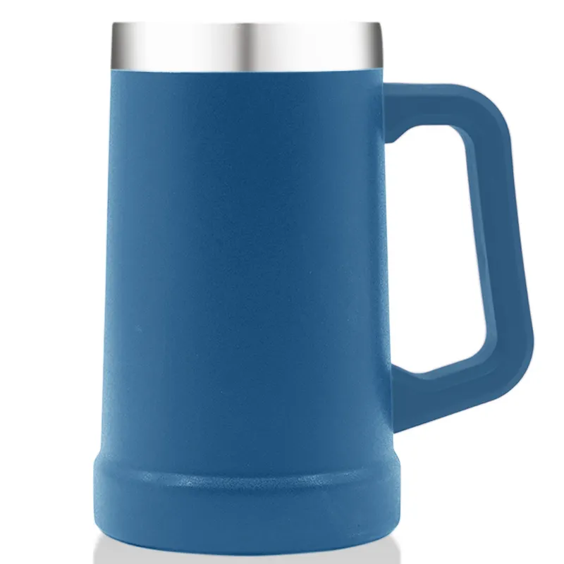 Groothandel 700Ml Low Moq Thermos Bier Tankard Koffie Bier Reismok Dubbele Wand Roestvrijstalen Vacuüm Isolatie Cup