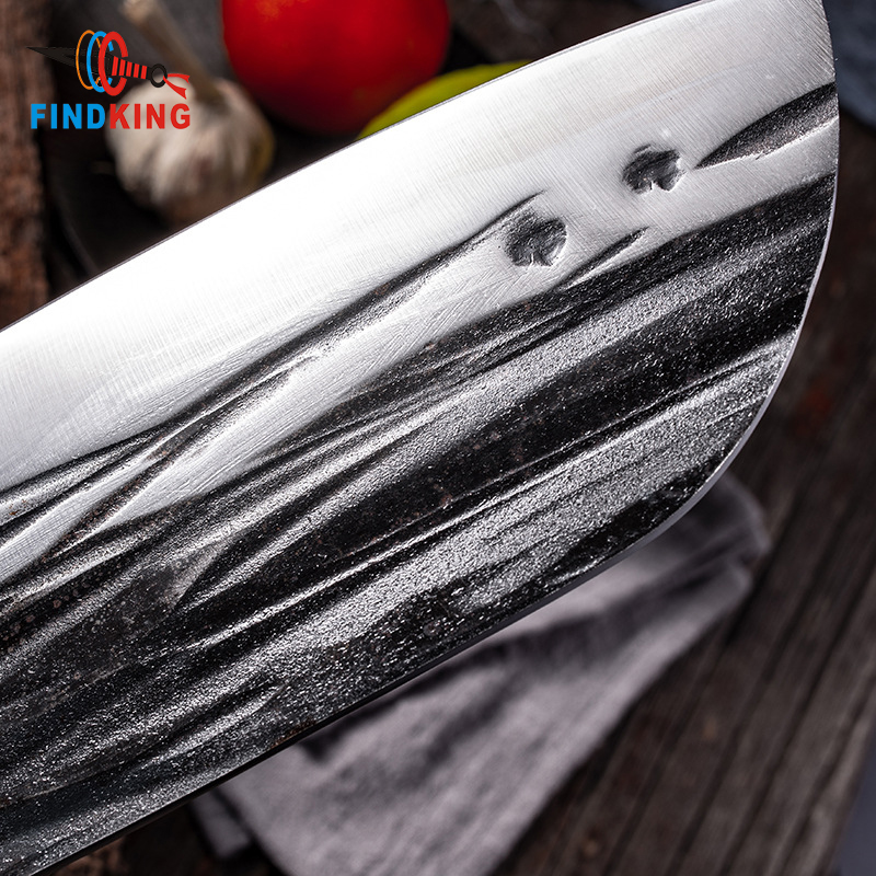 Manufacturers Full Tang Slicing Knives Big Boning Butcher Knife Handmade Hammered Forged Kitchen Chef Knife