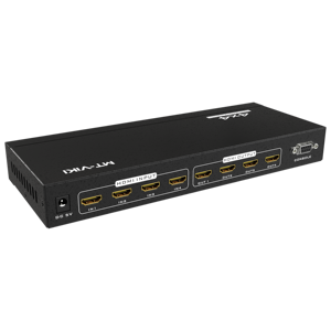 Conmutador de matriz de vídeo HDMI 4K 60Hz 4 en 4 salidas, equipo de audio y vídeo de 2 a 4, conmutador de matriz HDMI 4x4