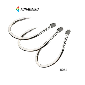 Funadaiko 8064 1/0 6/0 móc đơn móc số lượng lớn phụ kiện câu cá Móc Câu Cá mặt đất bằng tay - Product Image 1