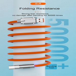 120W 6A锌合金软硅胶材料快速充电数据线<span class=keywords><strong>Usb</strong></span>至C型数据线适用于iPhone安卓