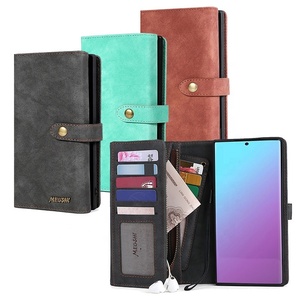 三星Galaxy Note 10 Plus可拆卸翻盖皮革钱包外壳后盖