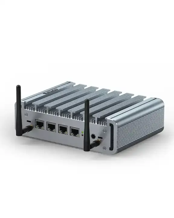 Alta Resolução 4 Lan VGA Firewall Router Thin Client Baixa Potência Portátil Fanless Industrial Mini PC