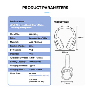 2024 mới eSports Vua đôi-chế độ ANC chơi game tai nghe không dây BT 5.3 đa điểm Kết nối chủ động tiếng ồn hủy bỏ tai nghe - Product Image 6