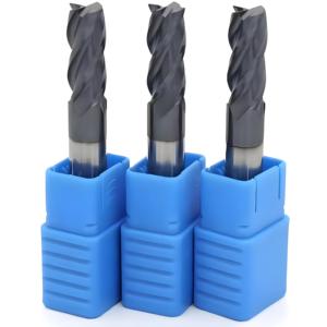 เครื่องกัด CNC เหล็กทังสเตน HSS 55-60องศาเคลือบ4ด้าน6มม./4มม. ปลายตรงมิลล์โลหะ - Product Image 5
