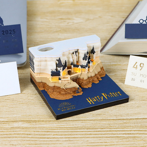 Dropshipping 3D Bloc de notas adhesivas personalizadas Bloc de notas Hary Potter Calendario mágico Artesanía de papel Papelería personalizada Artículos de regalo - Product Image 4