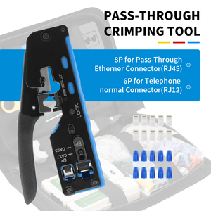 Lan cat 7 Uốn Tóc bồng công cụ Kit RJ45 RJ11 Mạng Cáp sửa chữa Kìm Set cầm tay dây cắt tuốc nơ vít công cụ thiết lập - Product Image 2