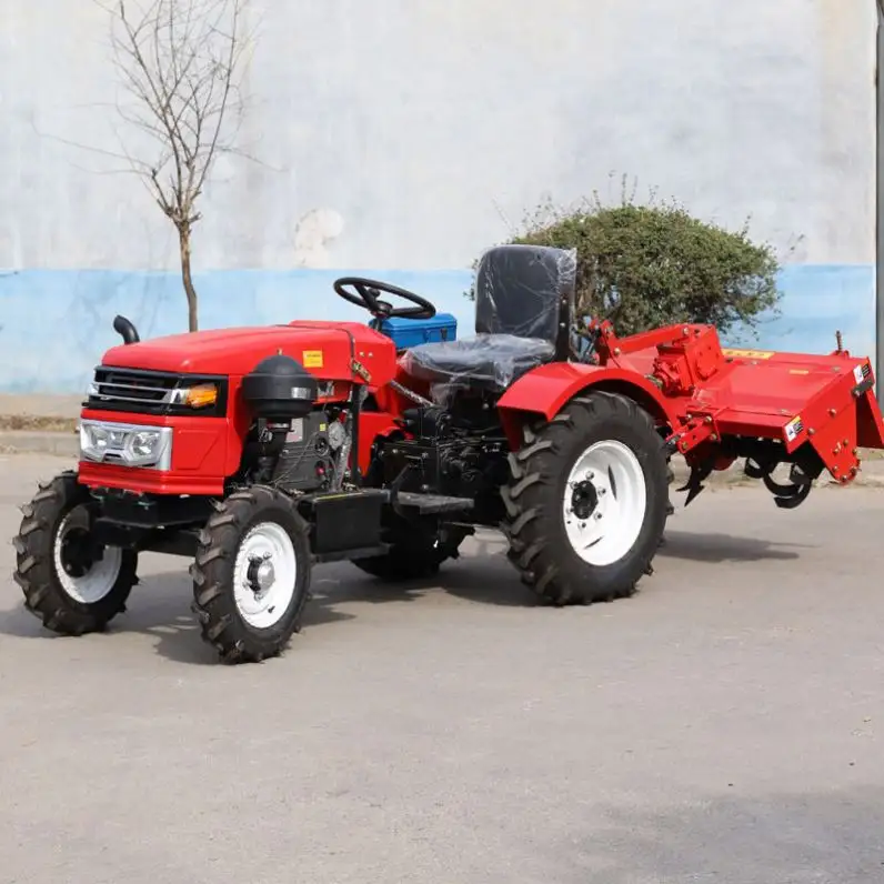 Yüksek kaliteli elektrikli 4 tekerlekli traktör römork tarım traktörleri mini traktör römork fiyat satılık
