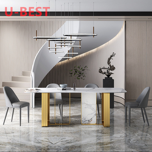 U-BEST General Use Industrial Dining <strong>Table</strong> Conference <strong>Table</strong> Cafe <strong>Table</strong> and Chairs Dining Room <strong>Set</strong> - Product Image 3