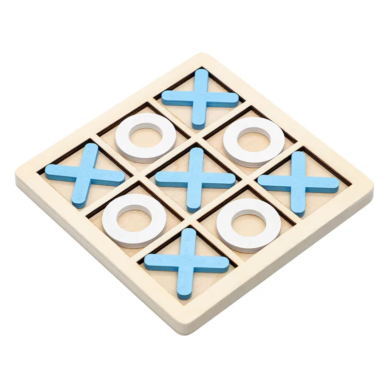 In legno Tic Tac Toe gioco da tavolo genitore-bambino Puzzle Game giocattoli educativi interattivi divertente XO scacchi gioco da tavolo per bambini