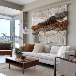 Lớn Boho Sợi Hiện Đại Tay Crochet Tùy Chỉnh Dệt Macrame Tường Treo Tấm Thảm Thiết Kế Nghệ Thuật Trang Trí Nội Thất Tường Cho Nhà Sang Trọng - Product Image 4