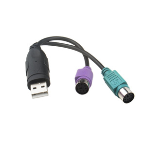 PS2 için USB kablosu USB PS/2 fiş aktif USB çift PS/2 adaptör klavye fare dönüştürücü adaptörü için klavye PS2 - Product Image 4