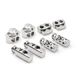 Ropa de moda de un solo lado elástico Aleación de Zinc Hardware cuerda tapón palanca Metal cordón Lockk para cuerda - Product Image 6